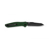 Benchmade 9400BK Osborne AUTO Folding Knife - 3.4" S30V Black Plain Blade, Green Aluminum Handles