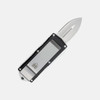 CobraTec OTF Money Clip OTF Knife - 1.75" D2 Steel Dagger Blade, Black Aluminum Handles, Stainless Steel Money Clip