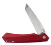 Case Kinzua Flipper Knife - 3.4" CPM-S35VN Satin Tanto Blade, Red Anodized Aluminum Handles