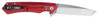 Case Kinzua Flipper Knife - 3.4" CPM-S35VN Satin Tanto Blade, Red Anodized Aluminum Handles