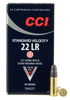 CCI Standard Velocity 22 LR 40 gr Lead Round Nose (LRN) - 50 Rounds per Box