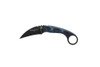 TOPS Knives Devil's Claw 2 Fixed Karambit - 3.13" Black 1095 Hawkbill Blade, Blue/Black G10 Handles