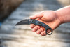 TOPS Knives Devil's Claw 2 Fixed Karambit - 3.13" Black 1095 Hawkbill Blade, Blue/Black G10 Handles