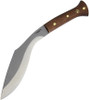 Condor Tool & Knife Heavy Duty Kukri Knife Fixed 10.01" 1075 Carbon Steel Blade, Walnut Wood Handles, Welted Leather Sheath