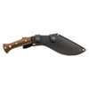 Condor Tool & Knife Heavy Duty Kukri Knife Fixed 10.01" 1075 Carbon Steel Blade, Walnut Wood Handles, Welted Leather Sheath