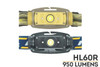 Fenix HL60R USB Rechargeable Headlamp - 5-950 Lumens