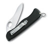 Victorinox Swiss Army Sentinel Clip -  Black - One Hand Opening Non-Serrated Blade, Tweezers and Toothpick