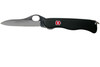 Victorinox Swiss Army Sentinel Clip -  Black - One Hand Opening Non-Serrated Blade, Tweezers and Toothpick