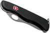 Victorinox Swiss Army Sentinel One Hand -  Black - One Hand Opening Non-Serrated Blade, Tweezers and Toothpick