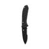 Benchmade Presidio II Folding Knife - 3.72" S30V Black Cerakote Combo Blade, Milled Black CF-Elite Handles