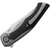 Reate Knives Coyote Flipper Knife - 3.25" M390 Two-Tone Blade, Titanium Handles with Wave Carbon Fiber Inlays