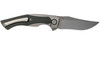 Reate Knives Coyote Flipper Knife - 3.25" M390 Two-Tone Blade, Titanium Handles with Wave Carbon Fiber Inlays