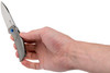 Reate Knives T2500 Flipper Knife - 2.375" M390 Satin Blade, Bead Blasted Machined Titanium Handles