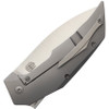 Reate Knives T4000 Flipper Knife - 4" M390 Satin Blade, Titanium Handles with Green Linen Micarta Inlay