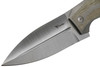 Reate Knives T4000 Flipper Knife - 4" M390 Satin Blade, Titanium Handles with Green Linen Micarta Inlay