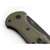 Benchmade 9070BK-1 Claymore AUTO Folding Knife 3.6" CPM-D2 Cobalt Black Plain Blade, Ranger Green Grivory Handles