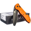 Benchmade Triage Rescue Folding Knife - 3.5" Black Combo Blunt Tip Blade, Orange G10 Handles, Safety Cutter, Glass Breaker