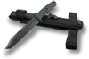 Extrema Ratio Fulcrum Combat Knife - 6.73" Black N690 Tanto Combo Blade, Forprene Handles, INPAX Sheath