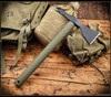 American Tomahawk Company Model 1 OD Green Tomahawk - 14.125" Overall, Black Head, Dupont Supertough OD Green Nylon Handle, Kydex Sheath with MOC Straps