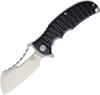 Bestech Knives Hornet Flipper Knife - 3.5" D2 Two-Tone Satin/Stonewashed Blade, Black G10 Handles