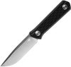 Bestech Knives Hedron Fixed Blade Knife - 3.78" D2 Stonewashed Drop Point, Black G10 Handles, Kydex Sheath