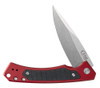 Case Marilla Flipper Knife  - 3.4" CPM-S35VN Stonewashed Drop Point Blade, Red Anodized Aluminum Handles w/ Black G10 Inlays