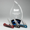 Case Marilla Flipper Knife  - 3.4" CPM-S35VN Stonewashed Drop Point Blade, Red Anodized Aluminum Handles w/ Black G10 Inlays