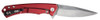Case Marilla Flipper Knife  - 3.4" CPM-S35VN Stonewashed Drop Point Blade, Red Anodized Aluminum Handles w/ Black G10 Inlays