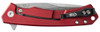 Case Marilla Flipper Knife  - 3.4" CPM-S35VN Stonewashed Drop Point Blade, Red Anodized Aluminum Handles w/ Black G10 Inlays