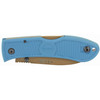 KA-BAR D2 Dozier Folding Hunter | 3" D2 Coyote Tan Blade, Steel Blue Zytel Handles