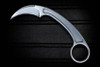 Bastinelli Creations PiKa Karambit Fixed Blade Knife - 1.65" N690Co Stonewashed Hawkbill, Pinky Ring, Kydex Sheath