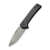 CIVIVI Conspirator Button Lock Flipper Knife - 3.48" Nitro-V Stonewashed Drop Point Blade, Black Micarta Handles