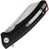 Bestech Knives Texel Flipper Knife - 3.23" D2 Satin Sheepsfoot Blade, Black G10 Handles w/ Red Backspacer