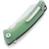 Bestech Knives Texel Flipper Knife - 3.23" D2 Satin Sheepsfoot Blade, Jade G10 Handles w/ Gray Backspacer