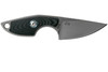 MKM Knives Mikro 1 Fixed Blade Neck Knife - 1.97" M390 Stonewashed Drop Point Blade, Black G10 Handles, Leather Sheath