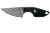 MKM Knives Mikro 1 Fixed Blade Neck Knife - 1.97" M390 Stonewashed Drop Point Blade, Black G10 Handles, Leather Sheath