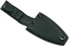 MKM Knives Mikro 1 Fixed Blade Neck Knife - 1.97" M390 Stonewashed Drop Point Blade, Carbon Fiber Handles, Leather Sheath