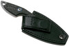 MKM Knives Mikro 1 Fixed Blade Neck Knife - 1.97" M390 Stonewashed Drop Point Blade, Carbon Fiber Handles, Leather Sheath