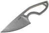 MKM Knives Mikro 1 Fixed Blade Neck Knife - 1.97" M390 Stonewashed Drop Point Blade, Skeletonized Handle, Leather Sheath