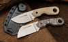 Viper Knives Berus 2 Fixed Blade Knife - 2.44" M390 Stonewashed Sheepsfoot Blade, Carbon Fiber Handles, Kydex Sheath