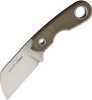 Viper Knives Berus 2 Fixed Blade Knife - 2.44" M390 Stonewashed Sheepsfoot Blade, Green Canvas Micarta Handles, Kydex Sheath