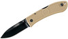 KA-BAR Dozier Hunter Coyote Brown - 3" Black Blade, Coyote Brown Zytel Handles