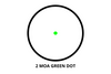 Holosun EPS 2 MOA Green Dot Sight - Fully Enclosed Emitter Micro Reflex