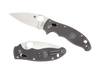 Spyderco Manix 2 Lightweight Maxamet Folding Knife - 3.37" Maxamet Satin Plain Blade, Gray FRCP Handles