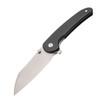 Glow Rhino Lightbringer Linerlock Knife - 3.5" Satin Nitro-V Blade, Tritium-filled Thumb Stud, Black G10 Handles