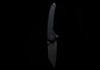 Glow Rhino Lightbringer Linerlock Knife - 3.5" Satin Nitro-V Blade, Tritium-filled Thumb Stud, Black G10 Handles