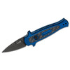 Kershaw Launch 12CA AUTO Folding Knife - 1.93" Black CPM-154 Spear Point Blade, Blue Anodized Aluminum Handles w/ Carbon Fiber Inlay