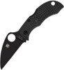 Spyderco Manbug Folding Knife - 1.97" VG10 Black TiCN Wharncliffe Blade, Black FRN Handles