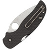 Spyderco Sage 5 Compression Lock Folding Knife - 3.03" S30V Satin Plain Blade, Carbon Fiber/G10 Laminate Handles