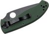 Spyderco Tenacious Folding Knife - 3-3/8" Black Plain Blade, Foliage Green G10 Handles